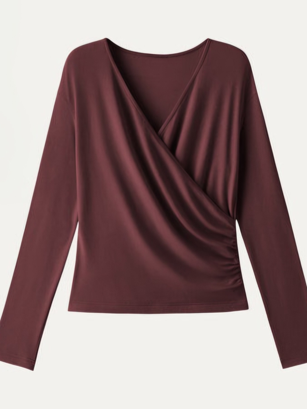 OGL Eco-MiYaMoon® Surplice Top In Wine